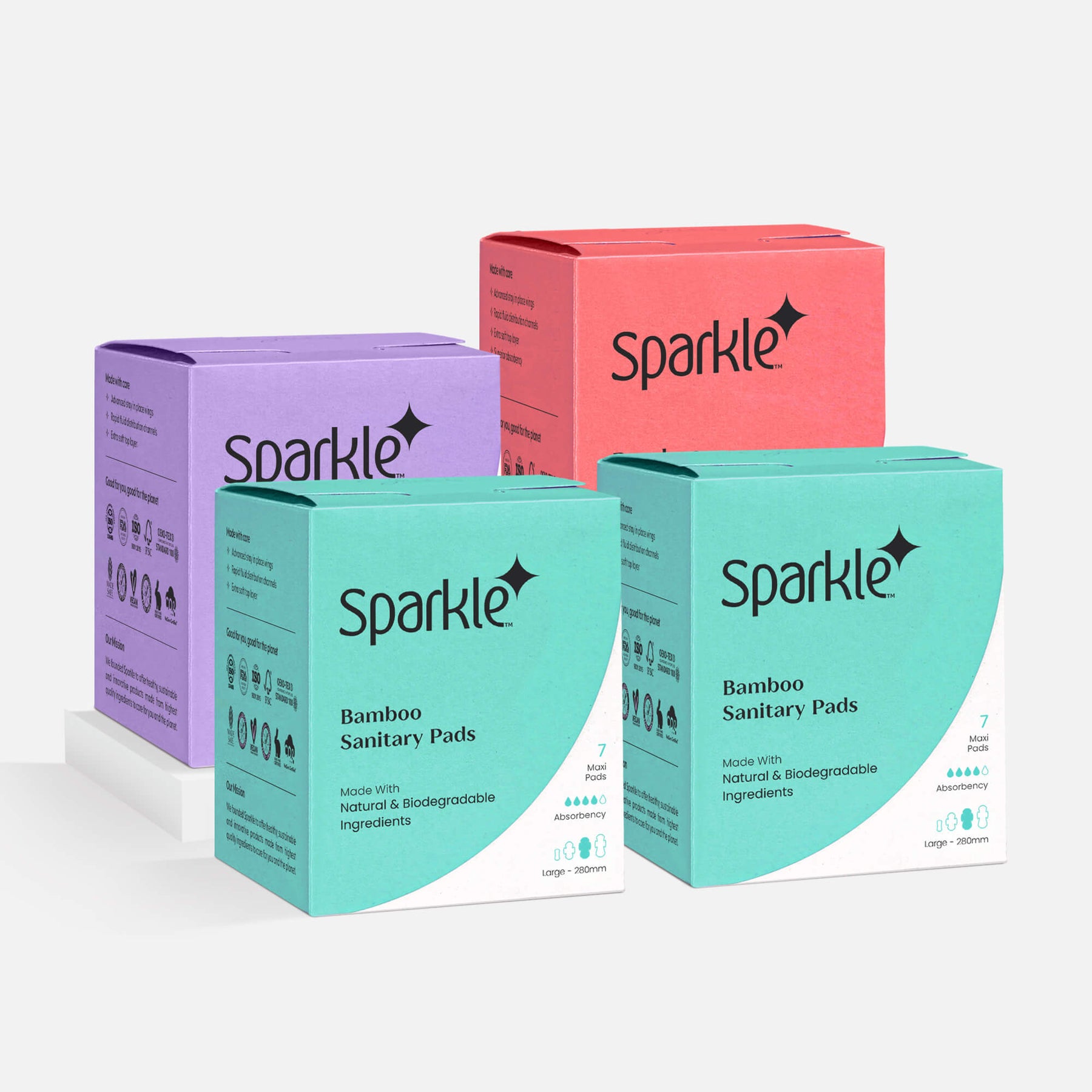 Sparkle Combo Pack  Bamboo Sanitary Pads