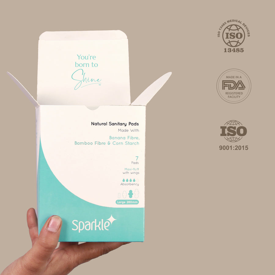 Sparkle Sanitary Pads Banana Fibre Sanitary Pads