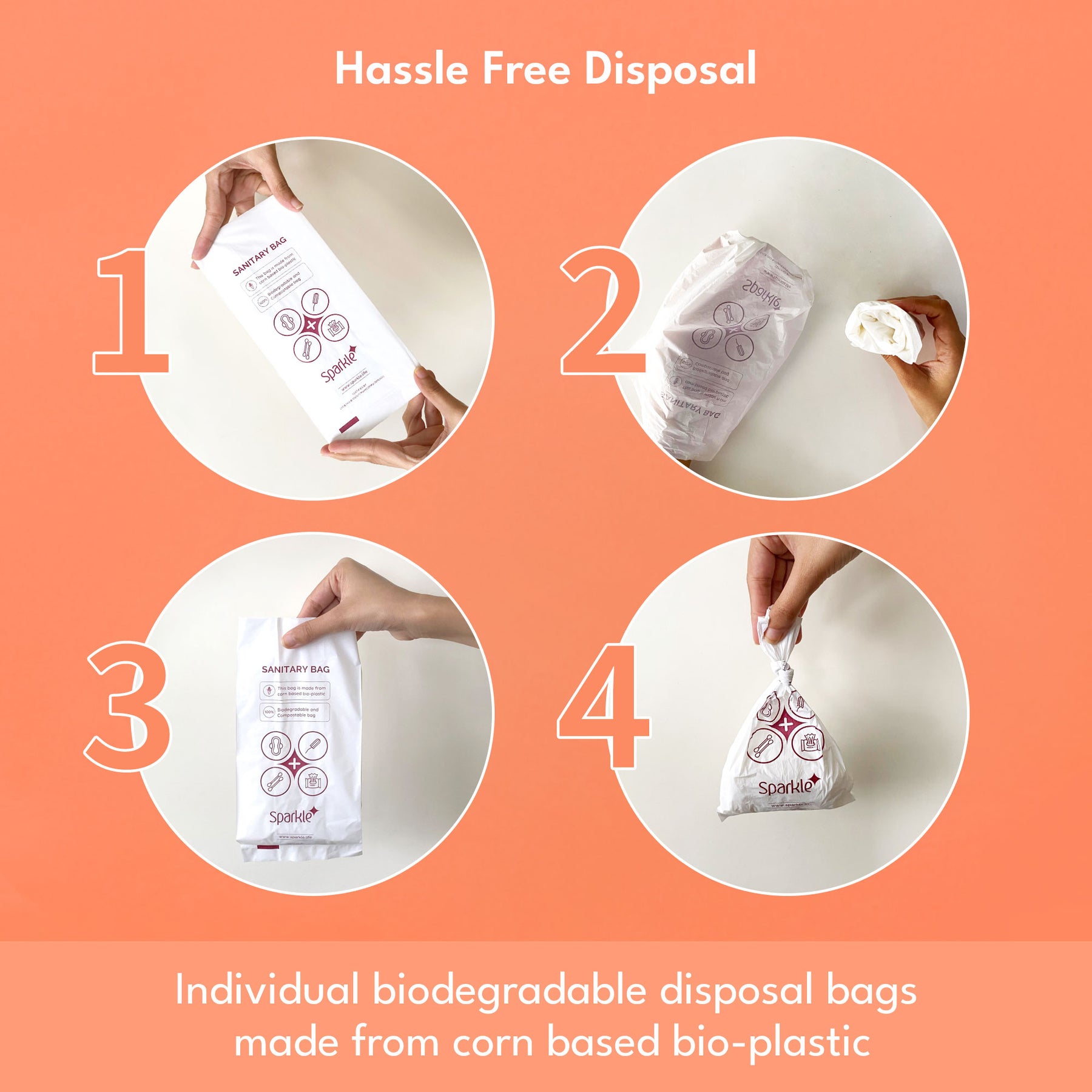 Combo Pack of Bamboo Sanitary Pads + Biodegradable Disposal Bags